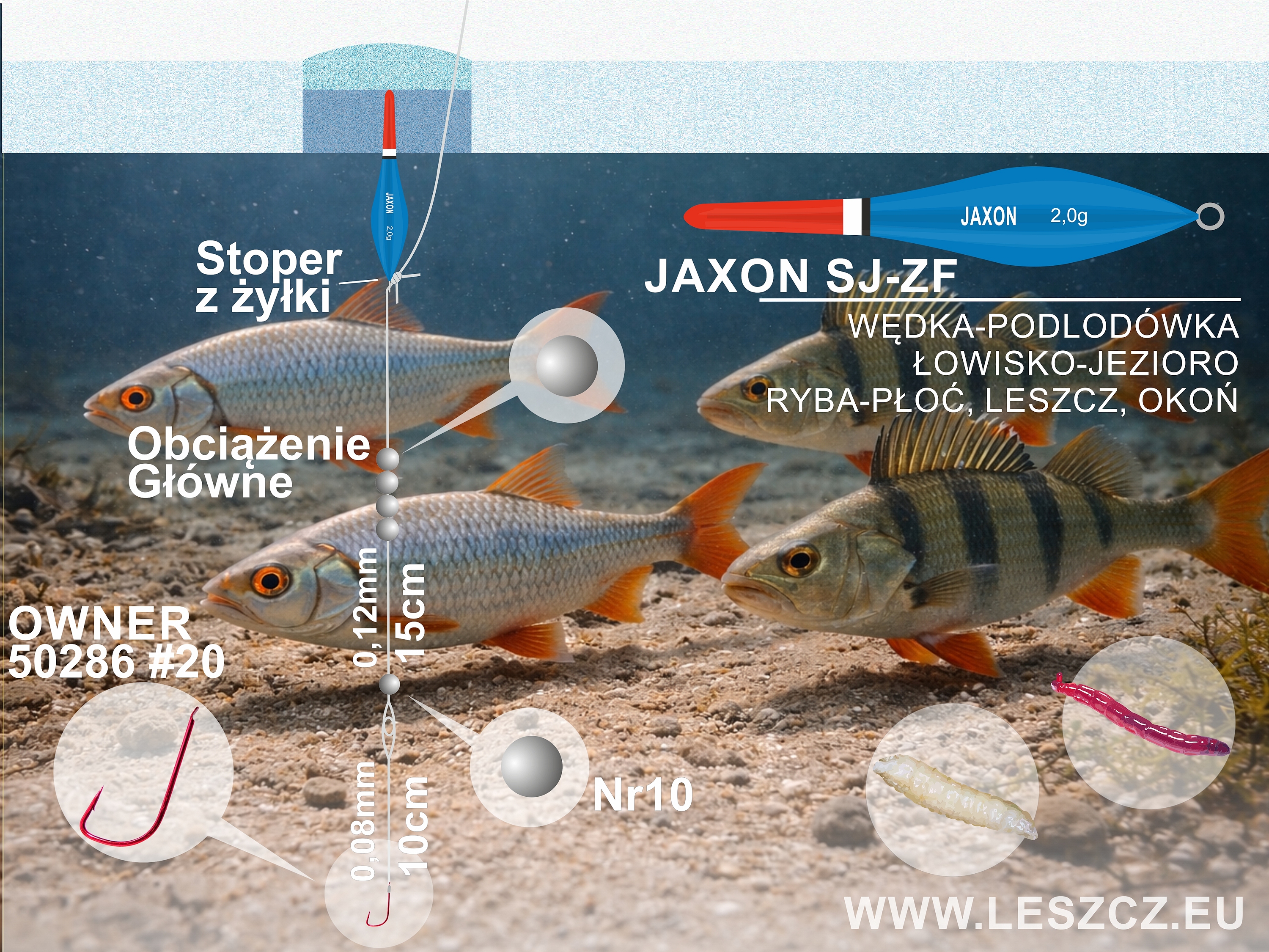JAXON ZESTAW 363 - SPŁAWIK  SJ-ZD POD LÓD - GŁĘBOKA WODA