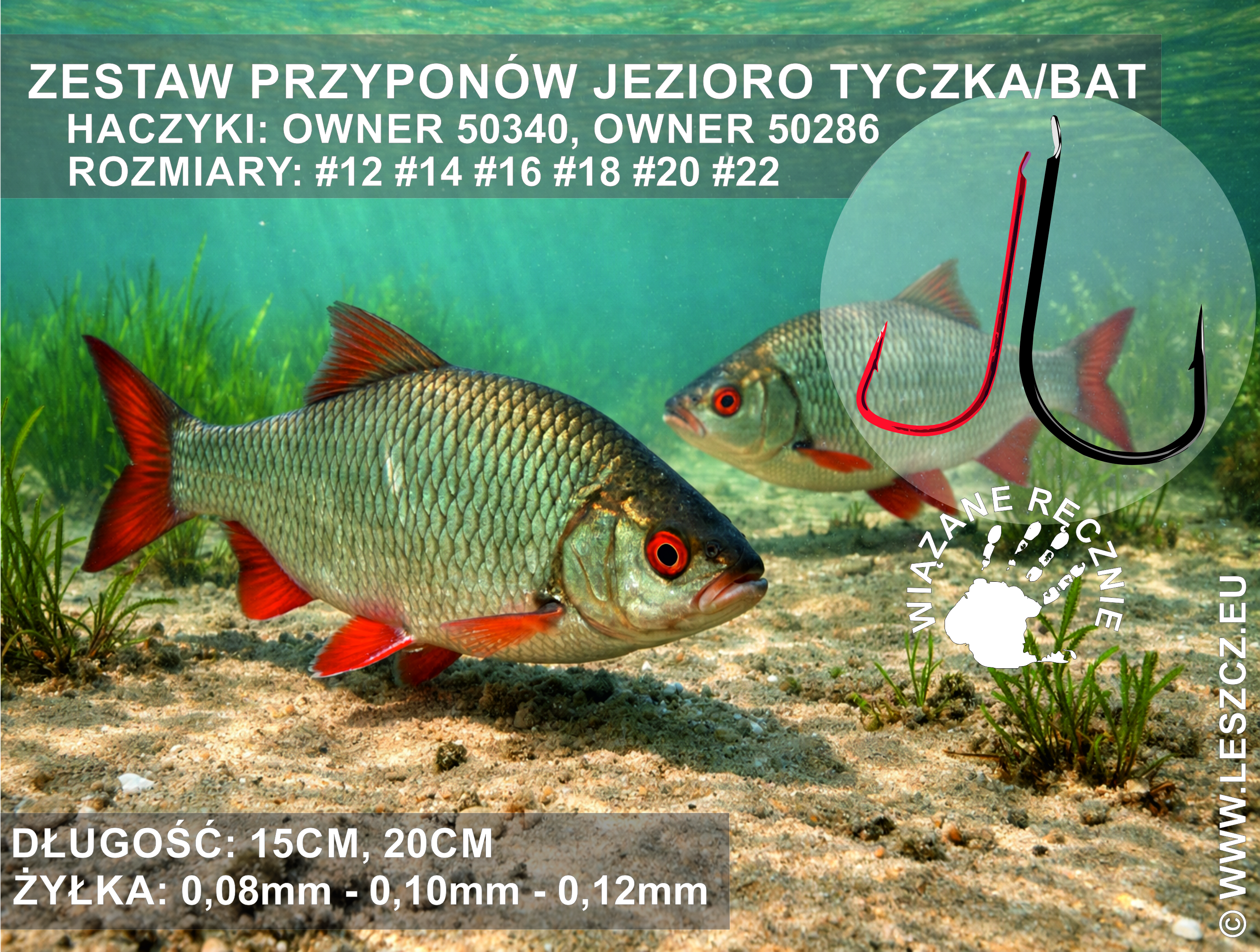 Zestaw przyponów 379 - Jezioro Tyczka/Bat 65szt