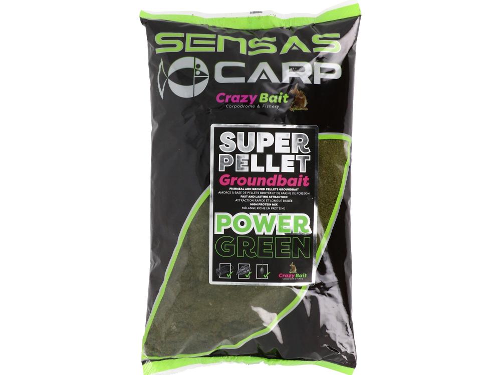 Sensas ZANĘTA SUPER PELLET GROUNDBAIT POWER GREEN 1KG 