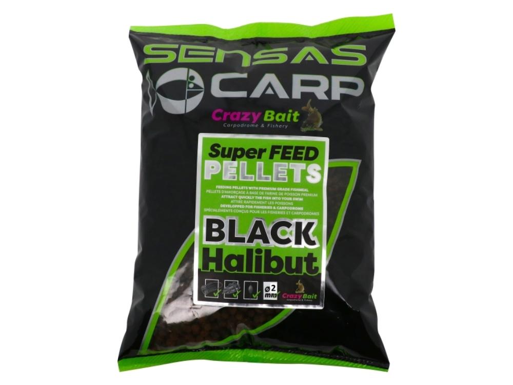 Sensas SENSAS SUPER FEEDS PELLETS BLACK HALIBUT 4MM