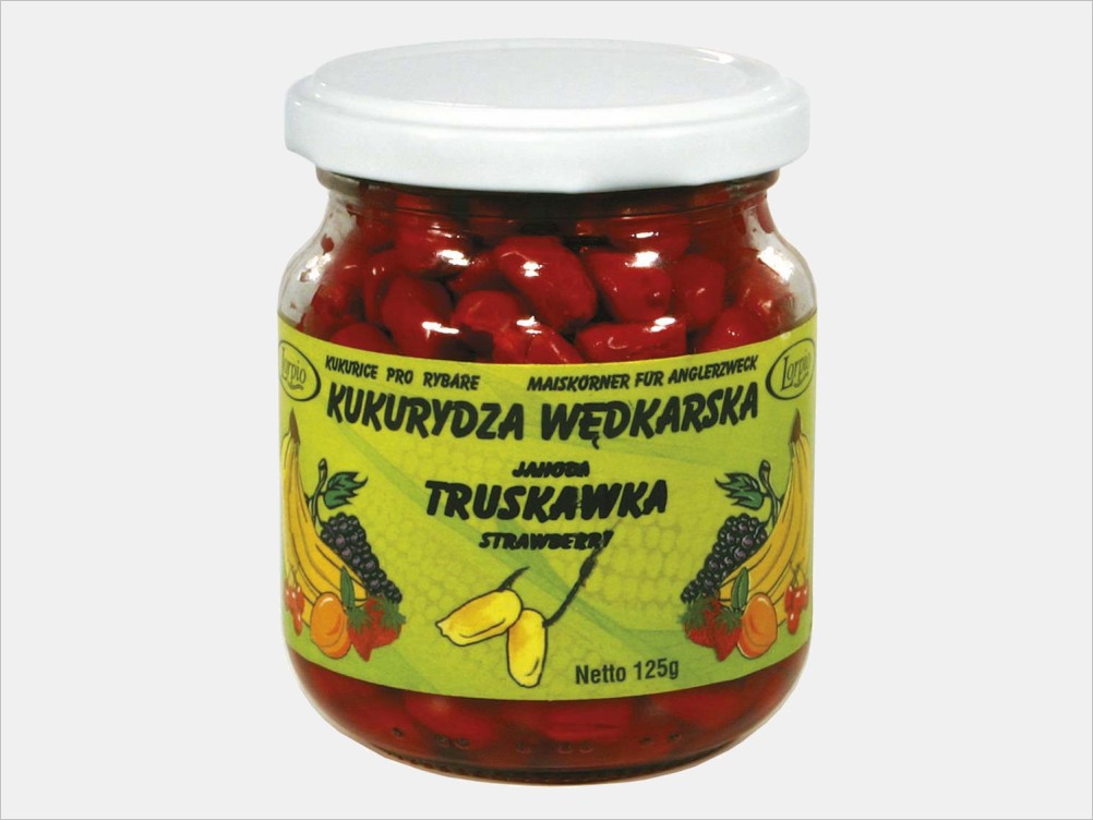 Lorpio Kukurydza aromatyzowana barwiona truskawka - czerwona